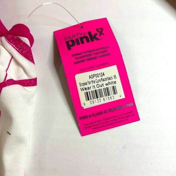 Zumba Women’s Party in Pink Breast Cancer Awareness Racerback Tank Top - Picture 10 of 12